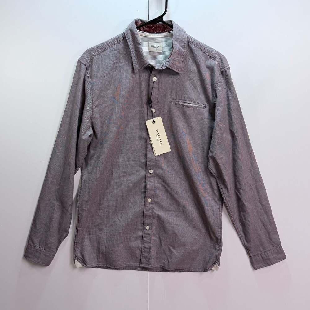 Selected Homme Slim Fit Long Sleeve Button-Down Shirt